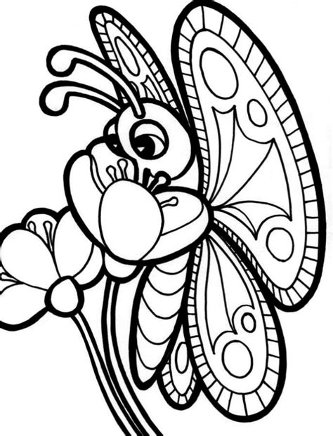 Butterfly And Flower Coloring Pages - Coloring Home