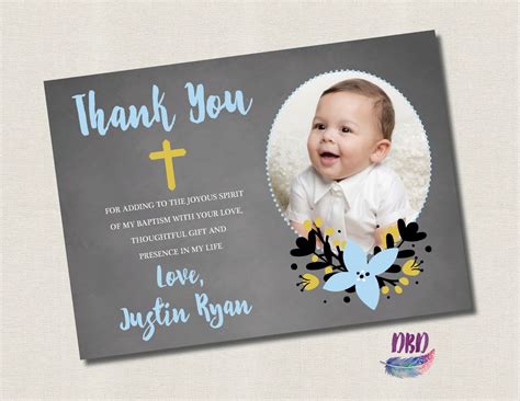 Choosing The Right Baptism Thank You Cards - All Business Templates