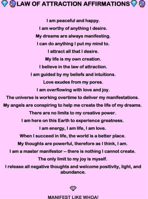 100 Best Law Of Attraction Affirmations For Health, Wealth & Success ...