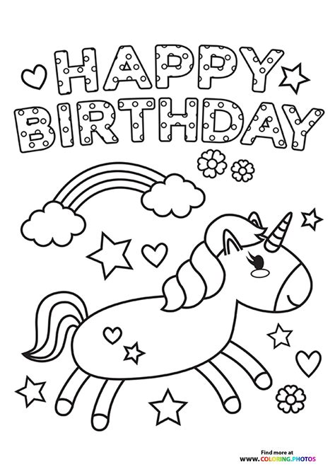 Birthday animals - Coloring Pages for kids | Free and easy print or ...