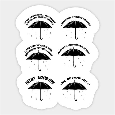 Klaus Umbrella Academy Quotes - Umbrella Academy - Sticker | TeePublic