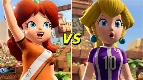 Mario Strikers: Battle League - Daisy vs. Peach (Hard CPU) - YouTube