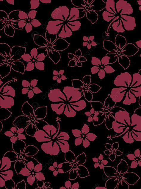 Vector Background Of Red Flowers On Black Background Wallpaper Image ...