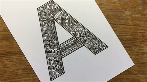 Alphabet A mandala art | How to draw letter A Mandala Art | Mandala Art ...