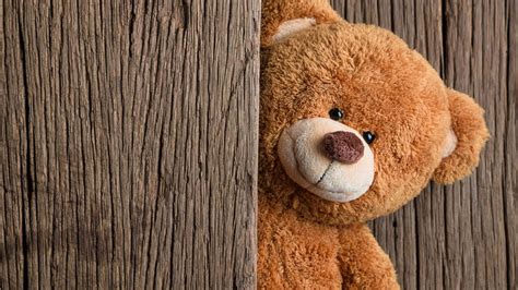 Brown Teddy Bear In Wood Wall Background HD Teddy Bear Wallpapers | HD ...