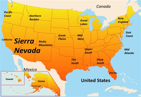 Sierra Nevada World Map