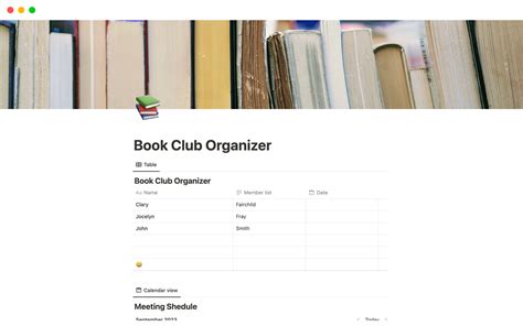 Book Club Organizer | Notion Template