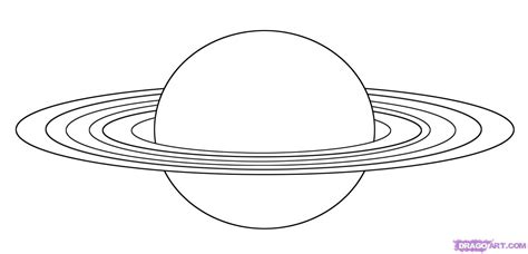 How to Draw Saturn, Step by Step, Outer Space, Landmarks & Places, FREE ...