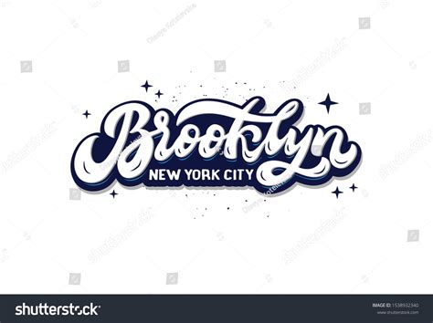 Brooklyn New York City Logo Hand Stock Vector (Royalty Free) 1538932340 ...