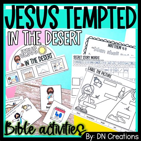 Jesus Tempted in Desert Bible Activities l Stories of Jesus | Made By ...