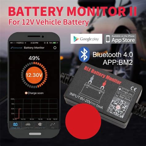 Wireless Car Battery Monitor - 12V Bluetooth 4.0 Voltage Meter Tester ...