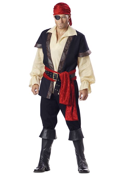 Mens Plus Size Pirate Costume - Adult Buccaneer Pirate Costumes