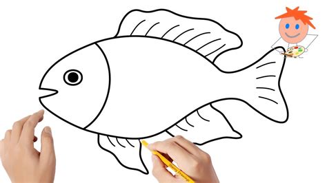 How to draw a fish #4 | Easy drawings - YouTube