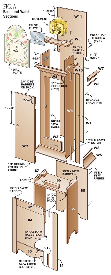 Wood clock building plans