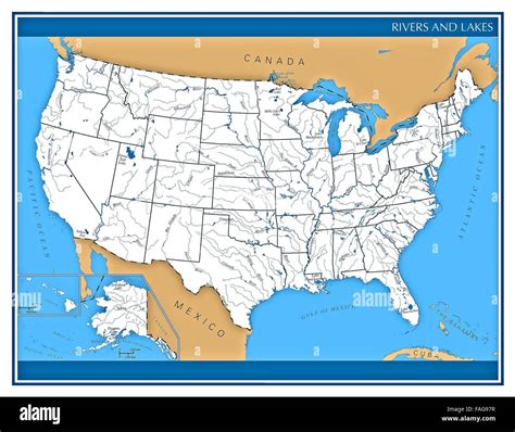 Map Of Usa Rivers And Lakes – Topographic Map of Usa with States