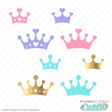 3D crown svg Princess crown svg Tiara svg Birthday crown svg Princess ...