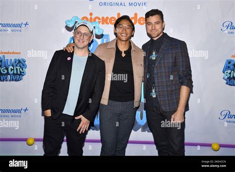 (L-R) Steve Burns, Josh Dela Cruz and Donovan Patton attend the New ...