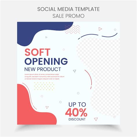 Premium Vector | Soft opening template banner social media promotion