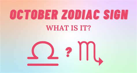 What is the October Zodiac Sign? | So Syncd - Personality Dating