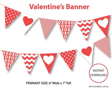 Items similar to Valentine's banner, printable banner, valentine's ...