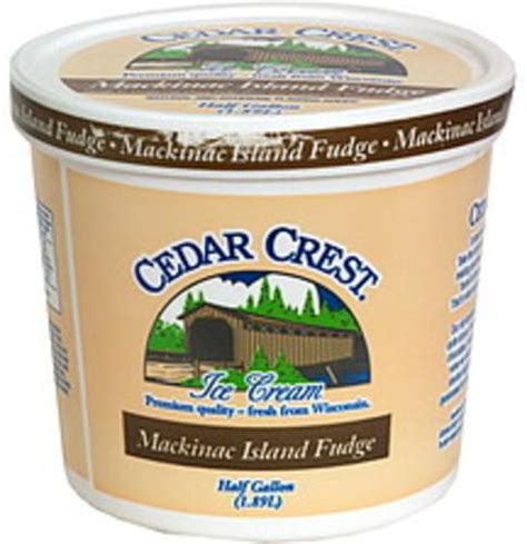 Cedar Crest Mackinaw Island Fudge Ice Cream - 0.5 gl, Nutrition ...