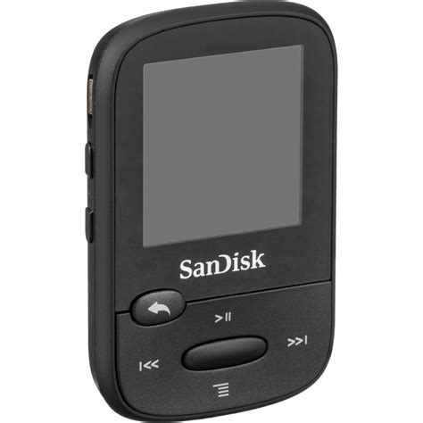 SanDisk 8GB Clip Sport MP3 Player (Black) SDMX24-008G-A46K B&H