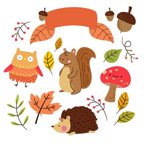 Autumn Animals Clipart Digital Clipart Png Clip Art Digital Etsy ...