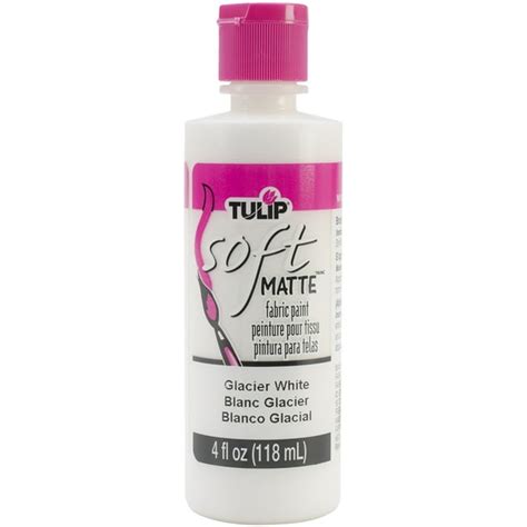 Tulip Soft Fabric Paint 4oz-Matte - Glacier White - Walmart.com ...