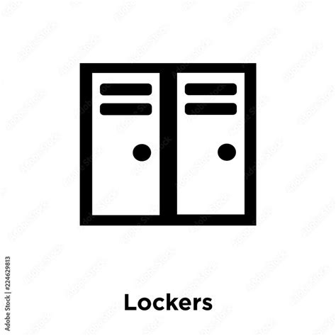 Lockers icon vector isolated on white background, logo concept of ...