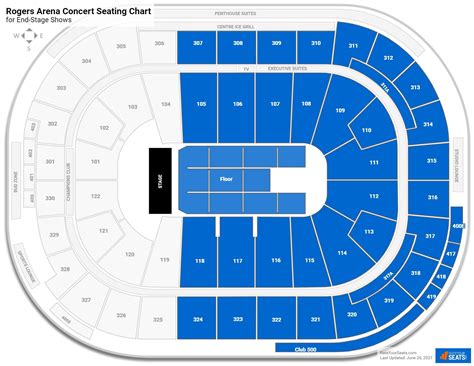 Rogers Arena Seating Charts for Concerts - RateYourSeats.com