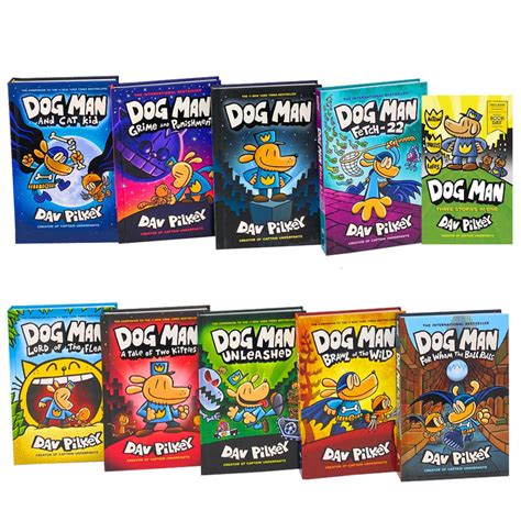 Dav Pilkey 10 Books Collection Set Adventures of Dog Man Series Inc Wo ...