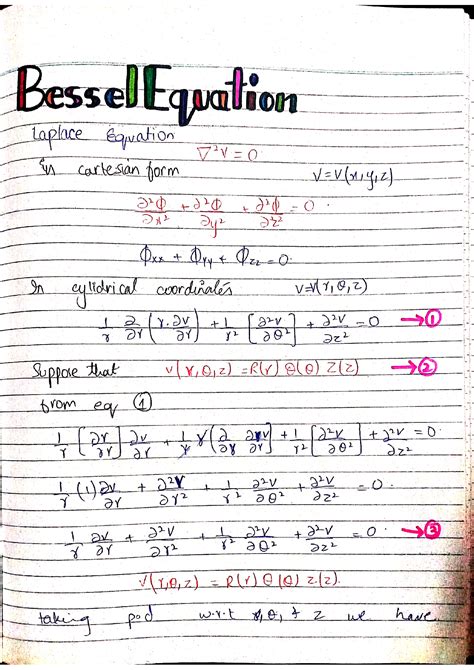 SOLUTION: Bessel equation derivation - Studypool