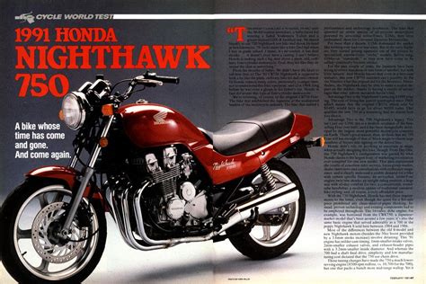 1991 Honda Nighthawk 750 | Cycle World | FEBRUARY 1991