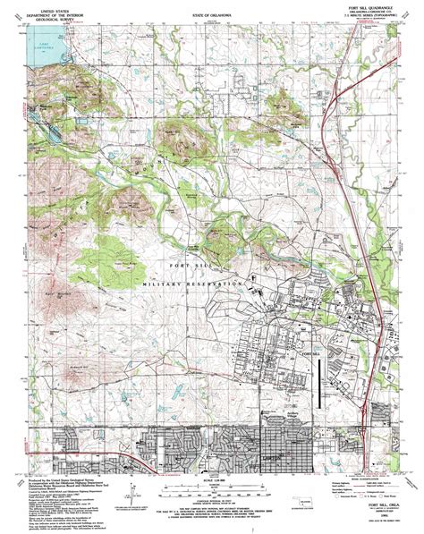 Fort Sill topographic map, OK - USGS Topo Quad 34098f4