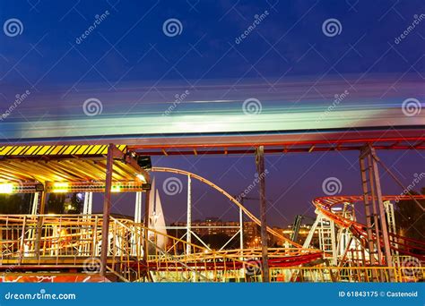 Carousels at night stock image. Image of carousel, move - 61843175