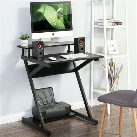 FITUEYES Z-shape Computer Desk for Small Spaces Study Writing Desk with ...