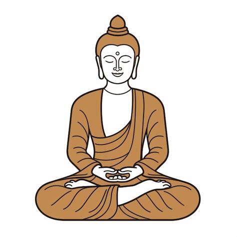 Premium AI Image | a cartoon buddha sitting in a meditation position ...