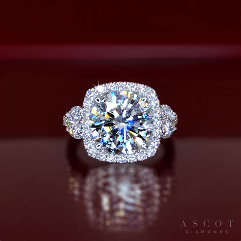 Cushion Cut Diamond Halo Engagement Ring – Ascot Diamonds