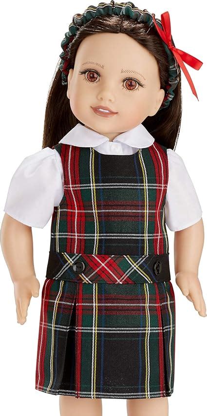 Amazon.com: School Uniform for American Girl Doll Plaid #63 Debby's ...