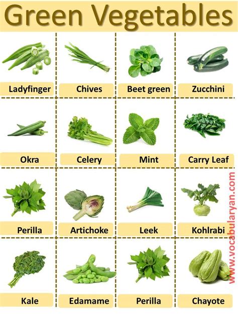 50 Green Leafy vegetable Names in English with Pictures | Green leafy ...