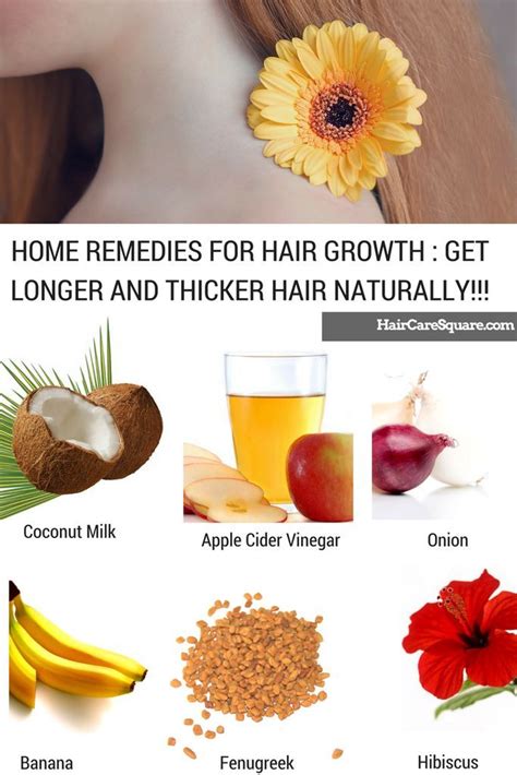 Home Remedies for Hair Growth : Get Longer and Thicker Hair Naturally ...