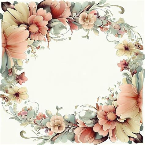 Premium AI Image | Floral frame illustration