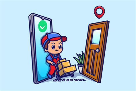 Cute Courier Delivery Package Cartoon Graphic by catalyststuff ...