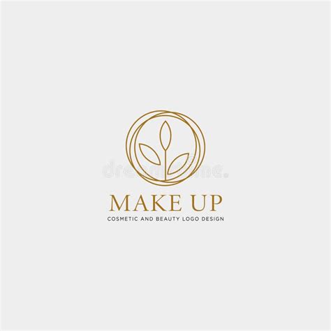 Beauty Cosmetic Line Art Logo Template Illustration Icon Element Stock ...