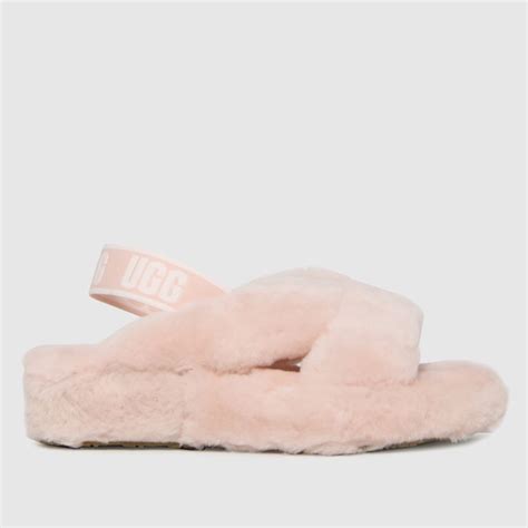 UGG Pale Pink Fab Yeah Slide Slippers - ShoeFreak