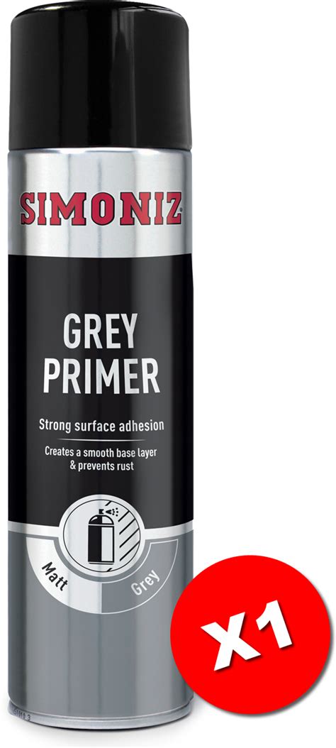 Simoniz Grey Primer Acrylic Aerosol Auto Car Spray Paint 500ml SIMP11D ...