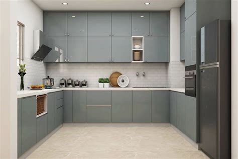 Spacious Modular U-Shaped Kitchen Design | Livspace