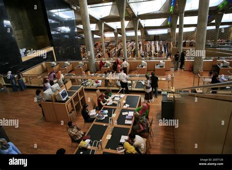 Bibliotheca Alexandrina, the new and famous Library of Alexandria Stock ...