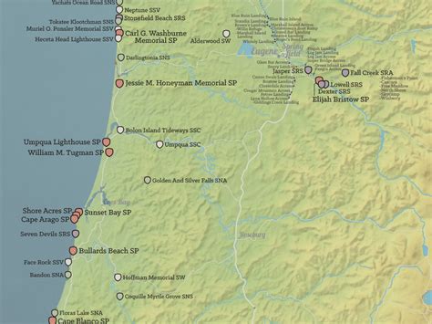 Oregon State Parks Map 18x24 Poster - Best Maps Ever