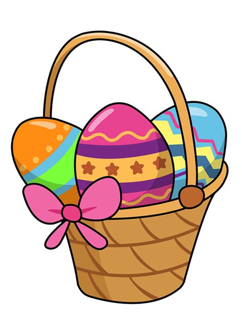 Easter Basket Clipart with Transparent Background